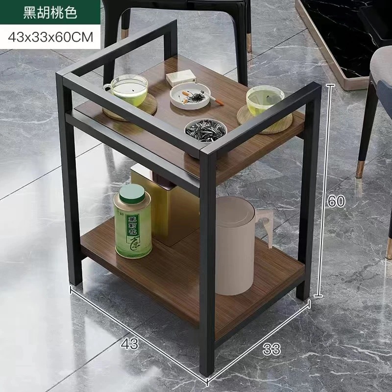 木制款麻将馆茶杯架客厅麻将桌可移动小茶几卧室落地正方形置物架|undefined