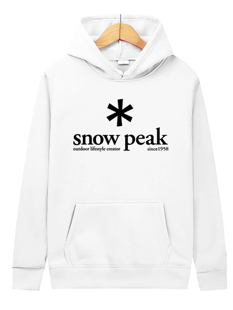 Snowflake pattern "snowpeak" carta print drawstring hooded
