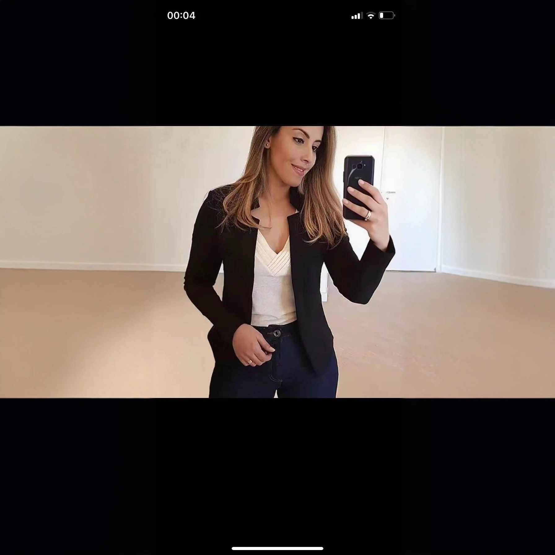 W6918 European and American Fashion Women's Long-Sleeved Pure Color Cardigan Jacket Simple Top Versatile Suit