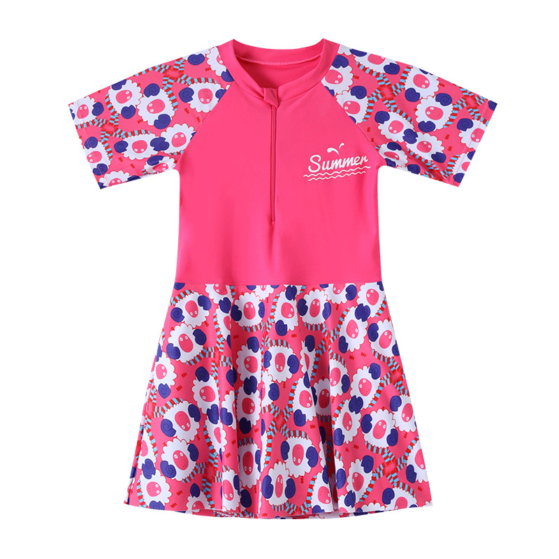 Children's fresh quick dry swimwear, for teenagers, floral print 4