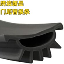 跨境门底替换条防风挡雨黑色灰色pvc橡胶条适用于门底15英寸的门
