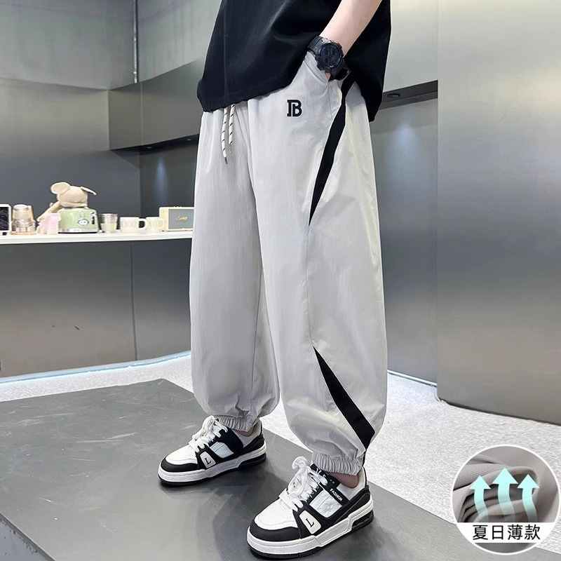 2025 New Summer Pants for Middle-Aged and Older Boys, Boys' Pants, Summer Thin Children's Summer Anti-Mosquito Pants
