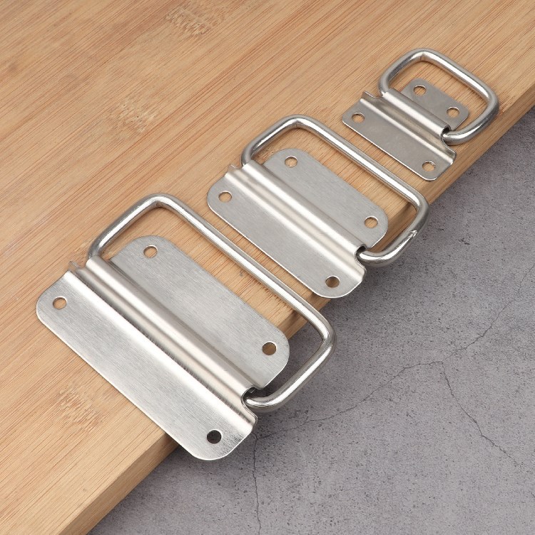 不鏽鋼帶環拉手航空作業箱工具箱摺疊拉環活動提手工業設備櫃拉手