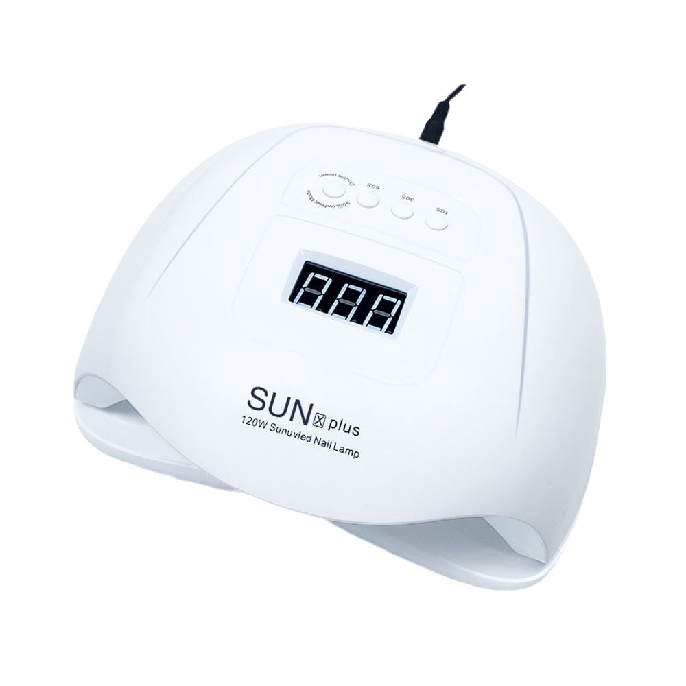 Yeni SUNXPlus tırnak fototerapi makinesi 120W ağrısız hızlı kuruyan oje yapıştırıcısı pişirme lambası LED tırnak kurutucu