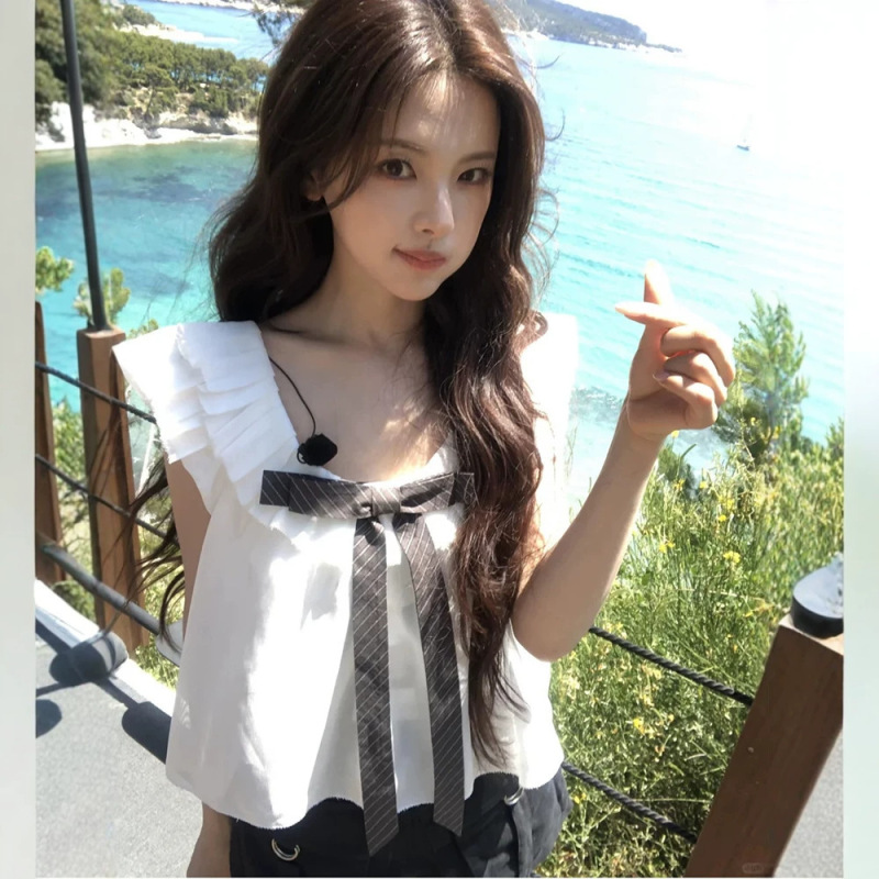 Now Available: H Linen Work Pants, Yang Chao*Yue Style Shorts, Summer Women's Lace Bow Halter Top Two-Piece Set