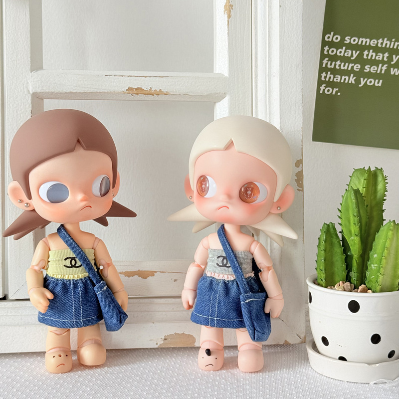 Original Zsiga Trendy Denim Mini Skirt Casual Crossbody Bag Set 1/6 Bjd Doll Clothes Wholesale