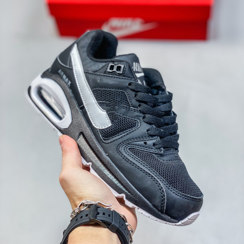 Putian 2025 New Air Cushion Shoes Ma X90 Rear Palm Com Mand Sports Low-Top Air Cushion Running Shoes Black and White