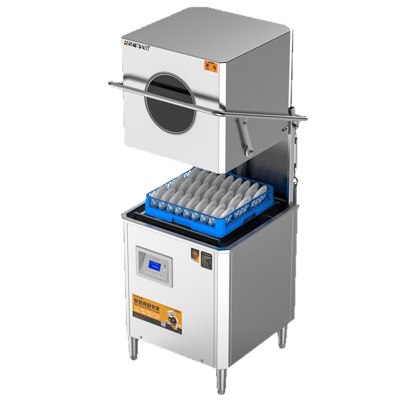 Máquina de lavaplatos de cocinero de trigo comercial totalmente automática para restaurantes pequeños comedor de comedor gran esterilización de alta temperatura tipo de cubierta abierta
