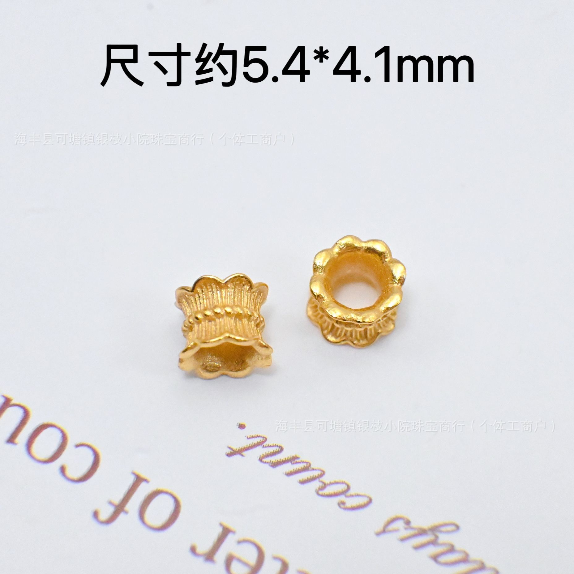 S925 Silver Ancient Gold DIY Through-Hole Accessories Cut Out Gourd Spacer Bead Pendant Lifting Braided Bracelet Necklace Accessories
