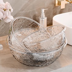 家庭用水波形洗面器厚く耐久性のあるプラスチック洗面器透明学生寮プラスチック洗面器洗濯洗面器