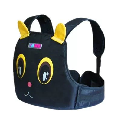 Children's Safety Belt Electric Motorcycle Car seat belt - black-cat-harness