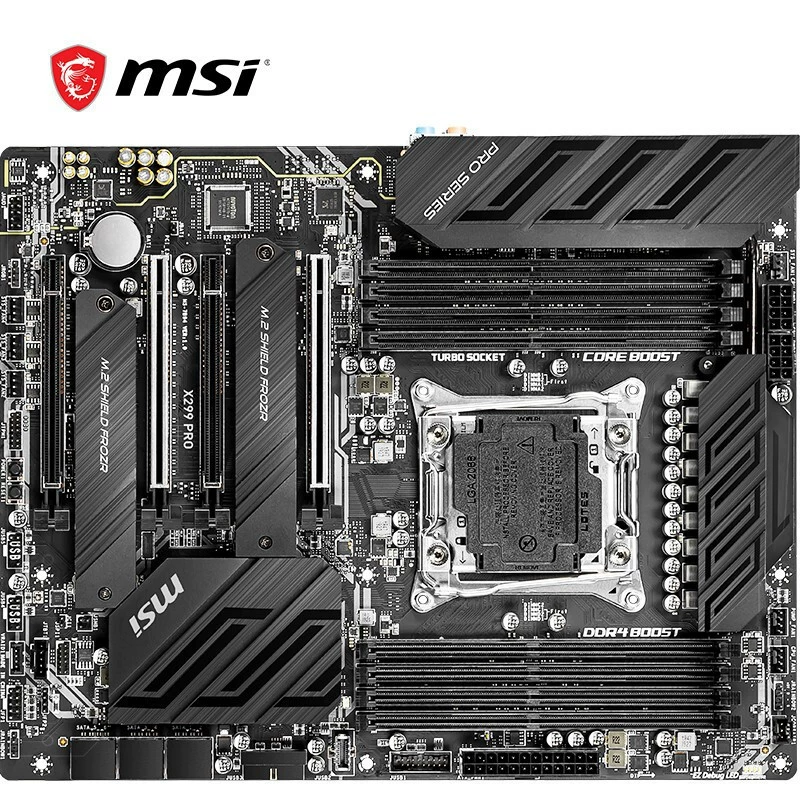 Материнская плата для рабочей станции MSI X299 Pro ATX, Intel X299, LGA 2066