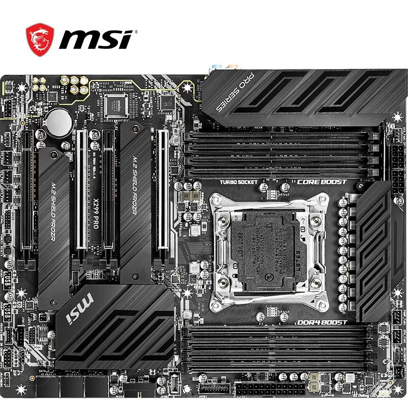 Материнская плата для рабочей станции MSI X299 Pro ATX, Intel X299, LGA 2066