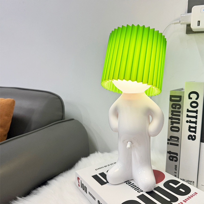 Niño tímido pequeño lámpara de escritorio un poco tímido lámpara de noche retro cabezal de cama pequeña luz de atmósfera creativa extraña perilla de cumpleaños
