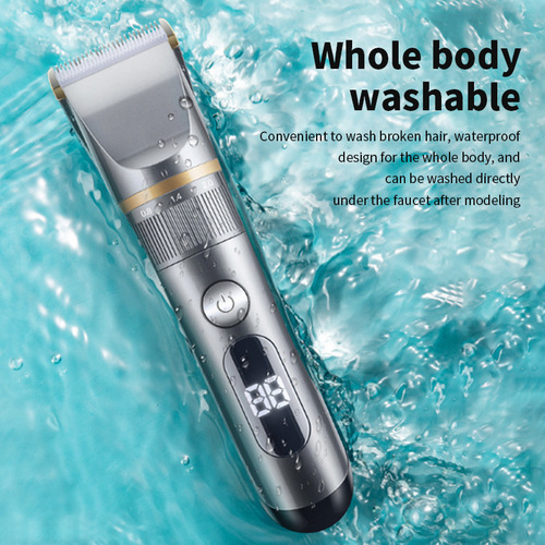 Cross-border best-selling professional hair clipper electric clipper ceramic head digital display hair clipper oil head carving clipper electric clipper