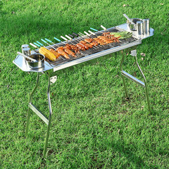 Large BBQ Grill Outdoor Stainless Steel BBQ Portable Foldable Grill for Home Charcoal Grill