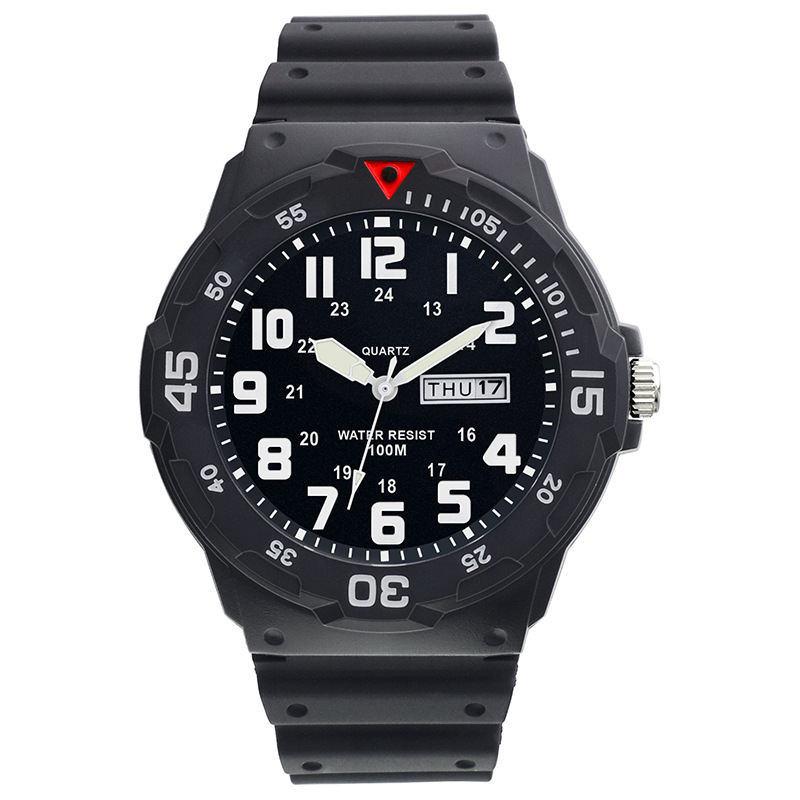 Children's watch Simple fashion hipster Student waterproof quartz watch Teen Dual Calendar quartz watch_viptrois.com