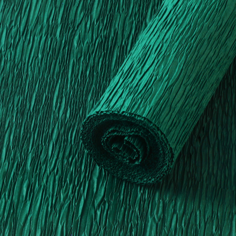 Thickened [dark green] crepe paper - 1 roll
