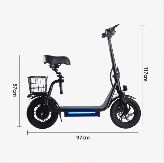 Cross-border small Harley adult electric car electric scooter foldable battery car mini portable two-wheeled scooter