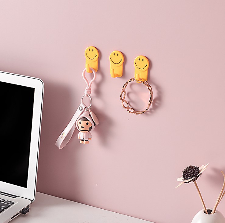 Gancho de pared al por mayor de fábrica creativo de dibujos animados gancho pegajoso gancho de plástico