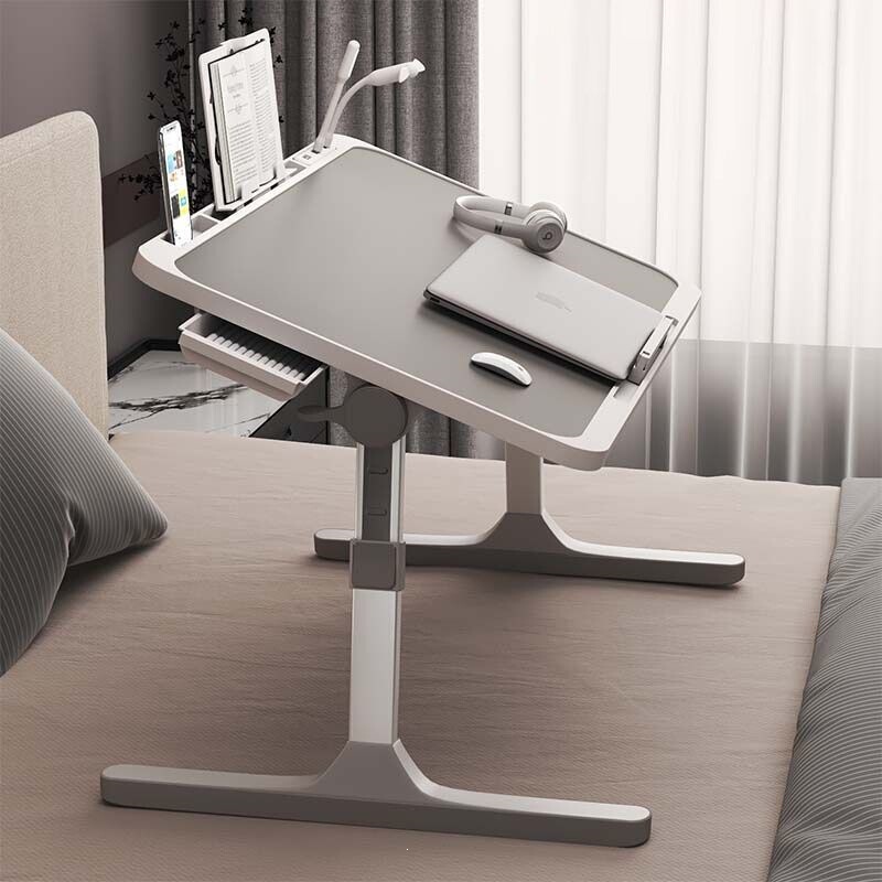 Folding Table with Adjustable Height for Dormitory Students, Study Desk for Bed, Simple Home Bedroom Desk, Bay Window Office Small Table