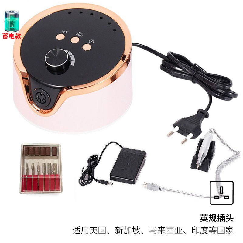 Pulitzador de uñas transfronterizas, pulitador de uñas conveniente de carga, pulitador de uñas profesional de eliminación de piel muerta 45000RPM