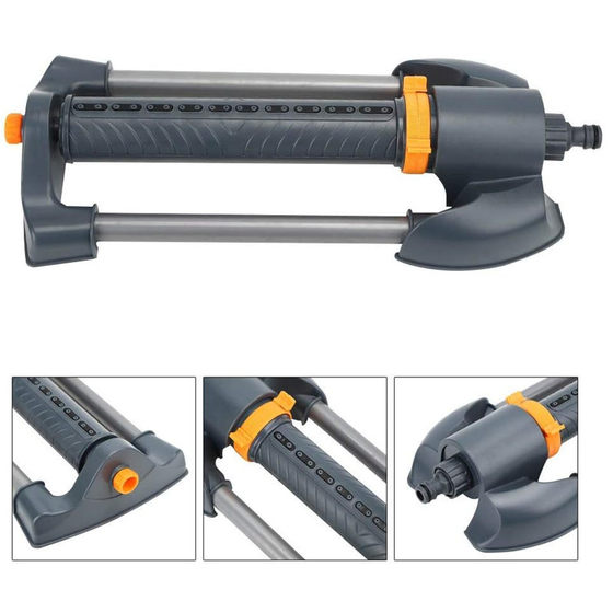 Greening irrigation adjustable spray angle sprinkler garden irrigation plastic high pressure swing sprinkler metal base