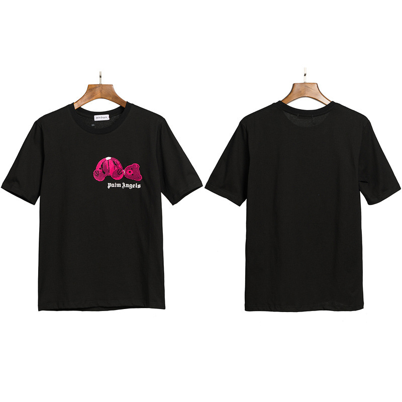 PALM半袖の正しいバージョン パームエンジェルス ヘッドレスベア エンジェルス バタフライプリント Tシャツ テディベア 半袖|undefined