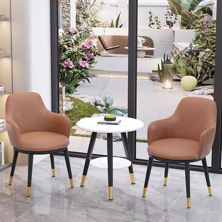 Balcony Leisure Table and Chair Internet Celebrity Simple Cheap Fashionable Nordic Chair Modern One Table Combination Two Chair Set