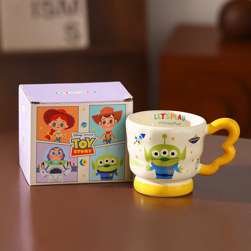 Toy Story copas de cerámica de alto valor para parejas de copas de agua caseras regalo de cumpleaños para chicas