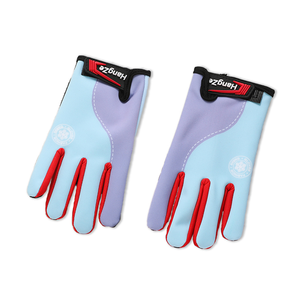 Guantes para niños otoño y invierno para niños y niñas, guantes de ciclismo a prueba de viento para estudiantes calientes al aire libre a prueba de frío