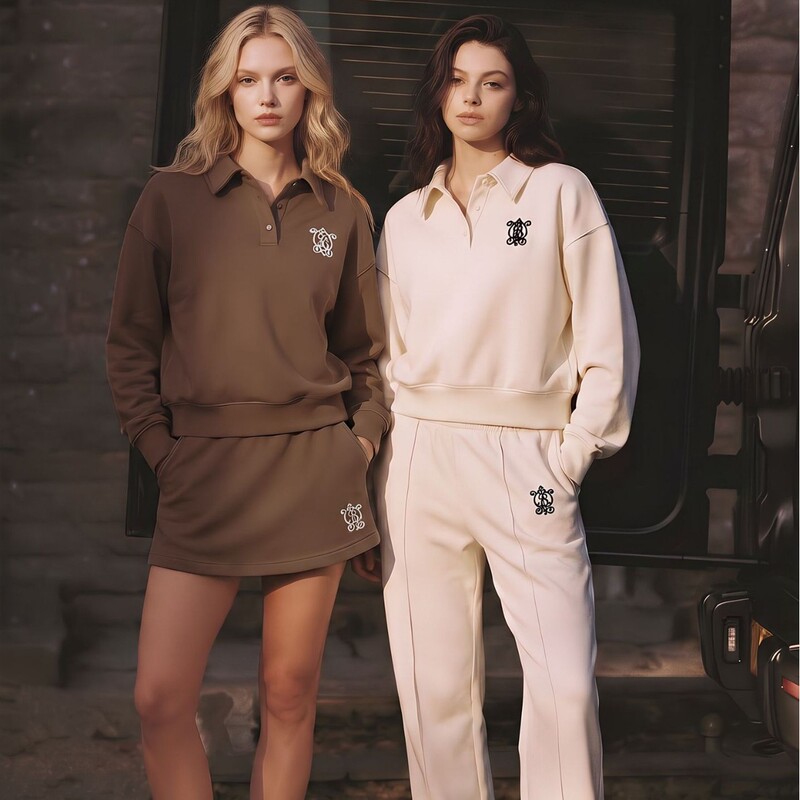 Xichen in Stock Autumn/Winter New Women's Sports Set Polo Collar Long Sleeve Short Skirt Sweatpants Tennis Casual Sweatshirt Xichen in Stock Autumn/Winter New Women's Sports Set Polo Collar Long Sleeve Short Skirt Sweatpants Tennis Casual Sweatshirt