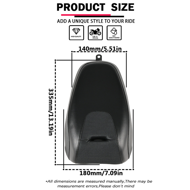 Suitable for Indian Chief Black Horse Bobber modification Chifbobber passenger rear seat cushion