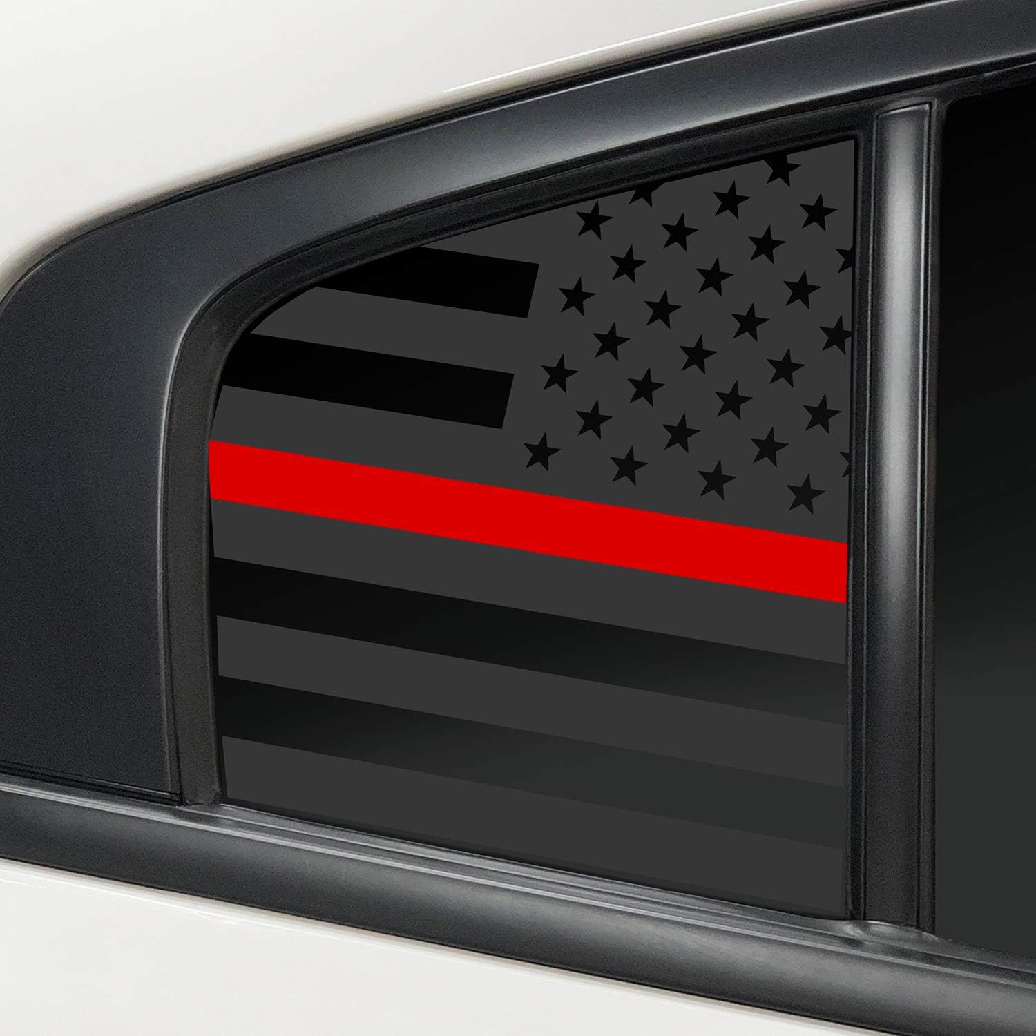 Aplicable para Dodge 2011 - 2022 bandera de los Estados Unidos vinilo ventana decal mate negro contrapeso