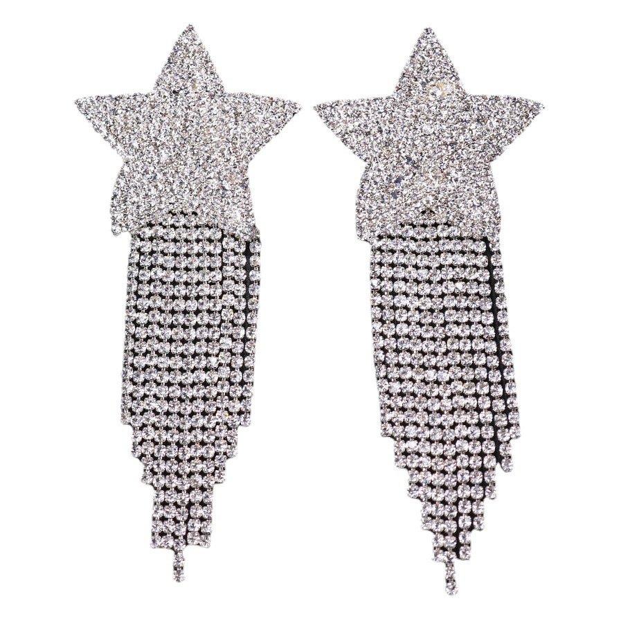 Europa y América transfronteriza caliente moda estrella borla pegatinas en el pecho femenino sexy rhinestone pezón pegatinas en el pecho