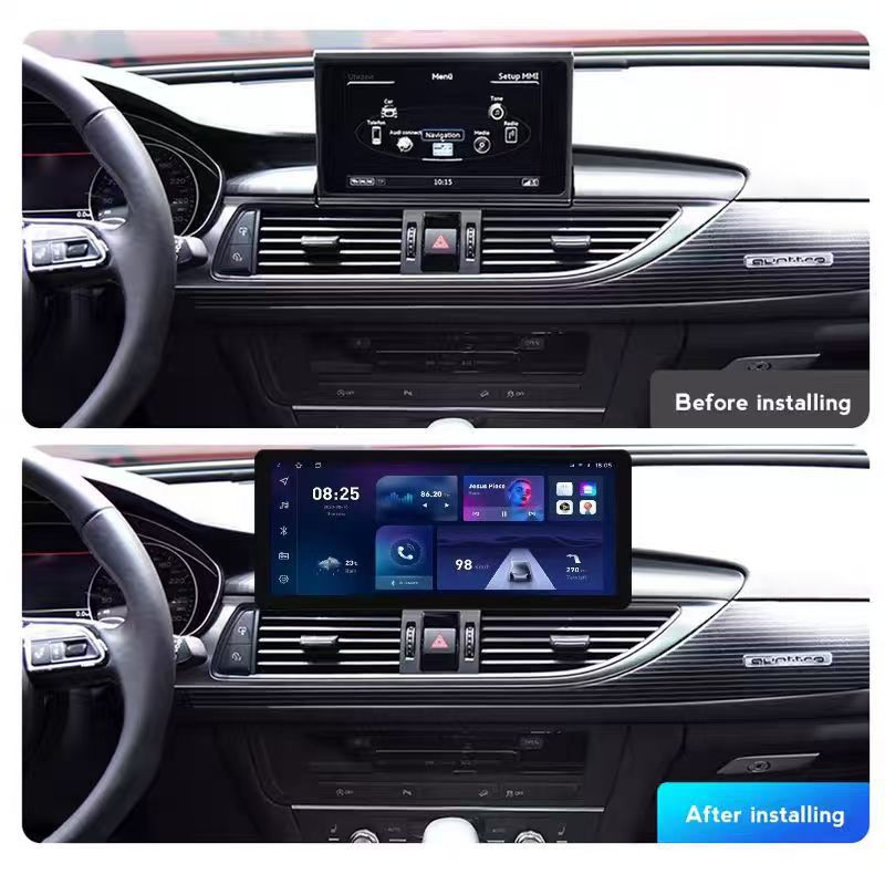 Suitable for Audi A6 12-18 Models 12.3inch Large-Screen In-Car Central Control Navigation All-In-One Machine Car Navigation Dvd