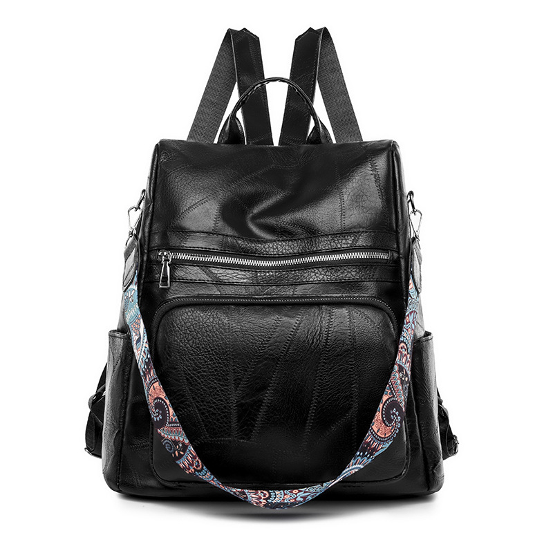 Orden exterior al por mayor 2023 nueva mochila antirrobo de cuero suave para mujer casual moda retro multifuncional de doble uso