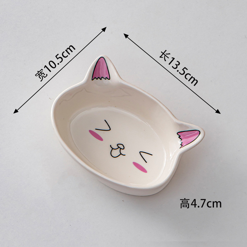 Creativo gatos de cerámica adorable modelado platos de frutas ensalada frías nueces platos cubiertos al por mayor