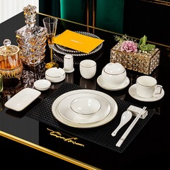 ホテルは台の食器の景徳鎮の食器の皿の5つのセットを並べて卸売りします。