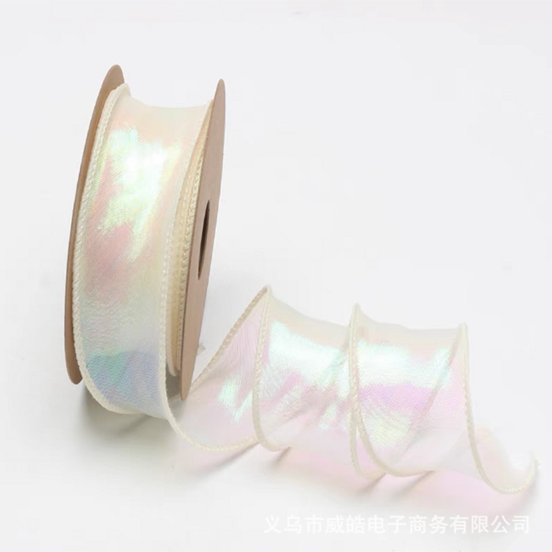 4cm ancho colorido hilo de cola de pescado embalaje floral caja de regalo cinta decorativa hecha a mano DIY cinta para hornear 9 m de largo