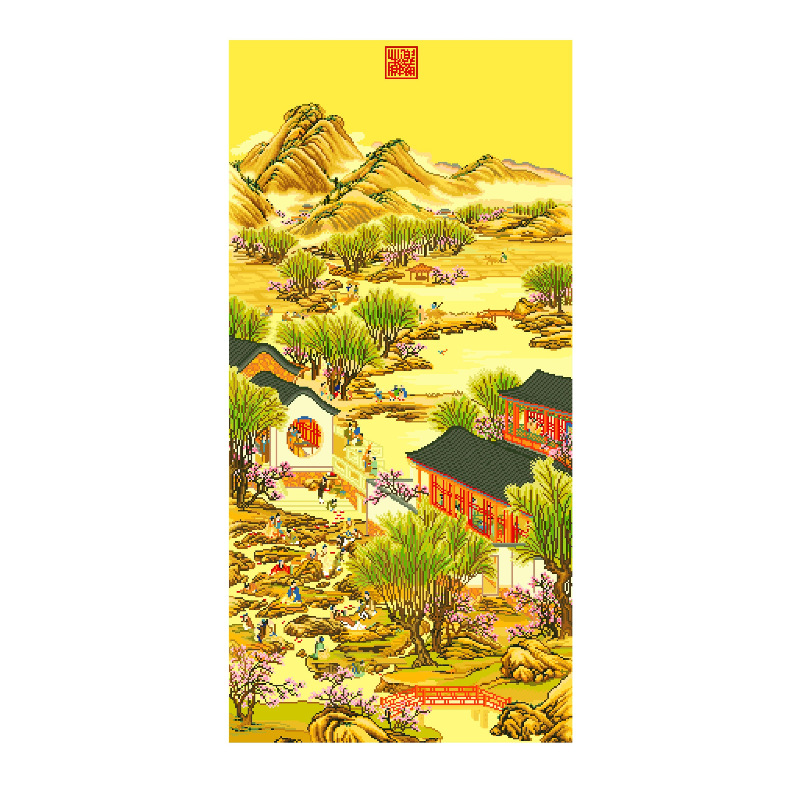 Mona lisa real punto de cruz yongzheng diciembre-abril flujo nuevo chino pintura decorativa bordado hecho a mano image 6