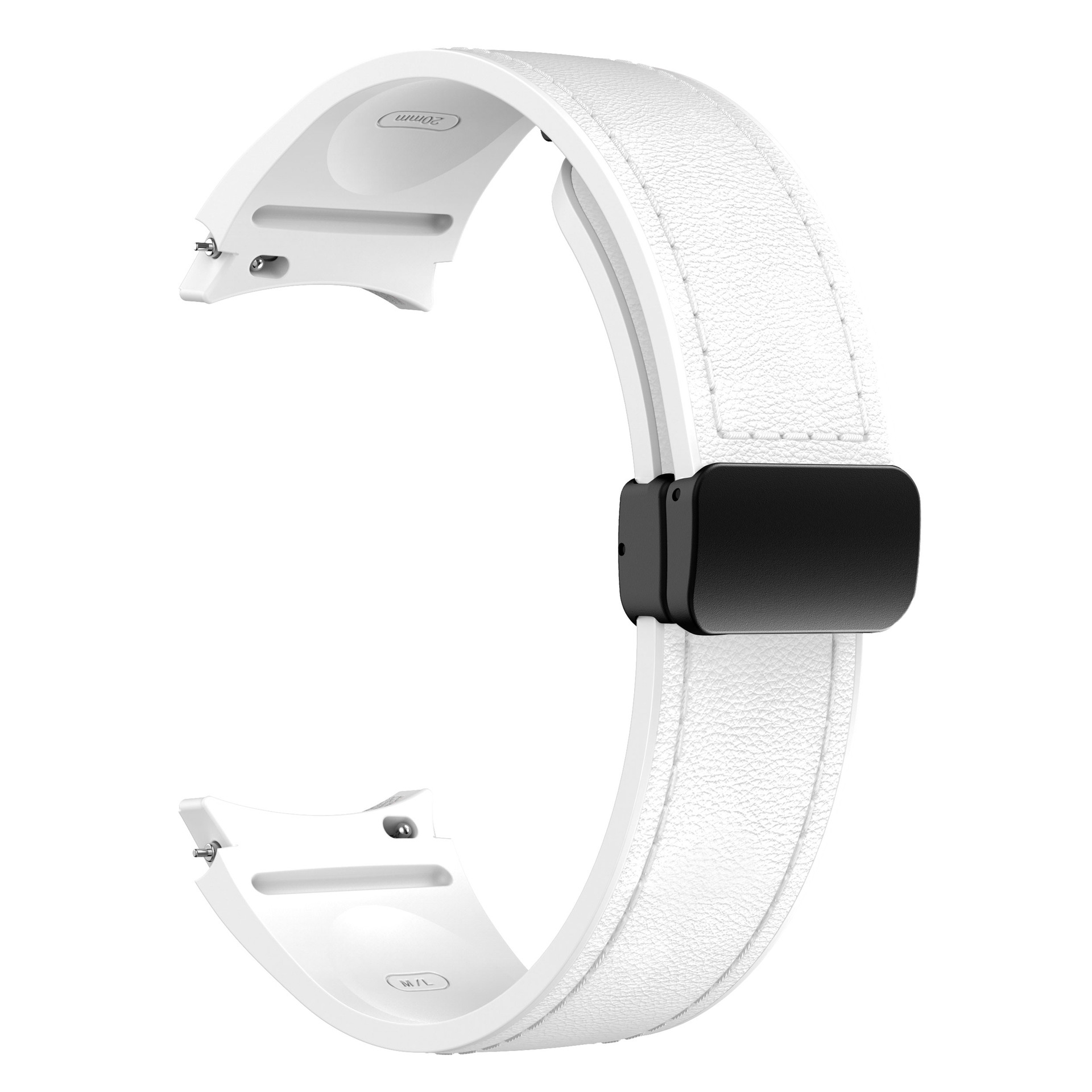 Aplicable a Samsung Galaxy Watch watch6/5/4 cuero de silicona hebilla magnética 20mm Correa inteligente