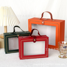 橱窗手提喜糖盒 结婚订婚婚礼伴娘伴手礼盒 翻盖简约风礼物盒批发