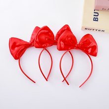 跨境热卖红色蝴蝶结头箍时尚百搭白雪公主服饰搭配发卡蝴蝶结发箍