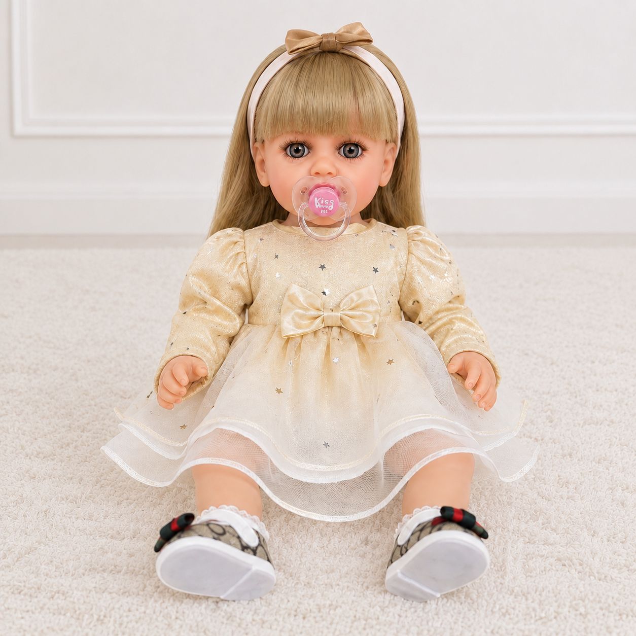 Muñeca Reborn Interactiva con Sensor Inteligente 40cm de Vinilo Multilingüe