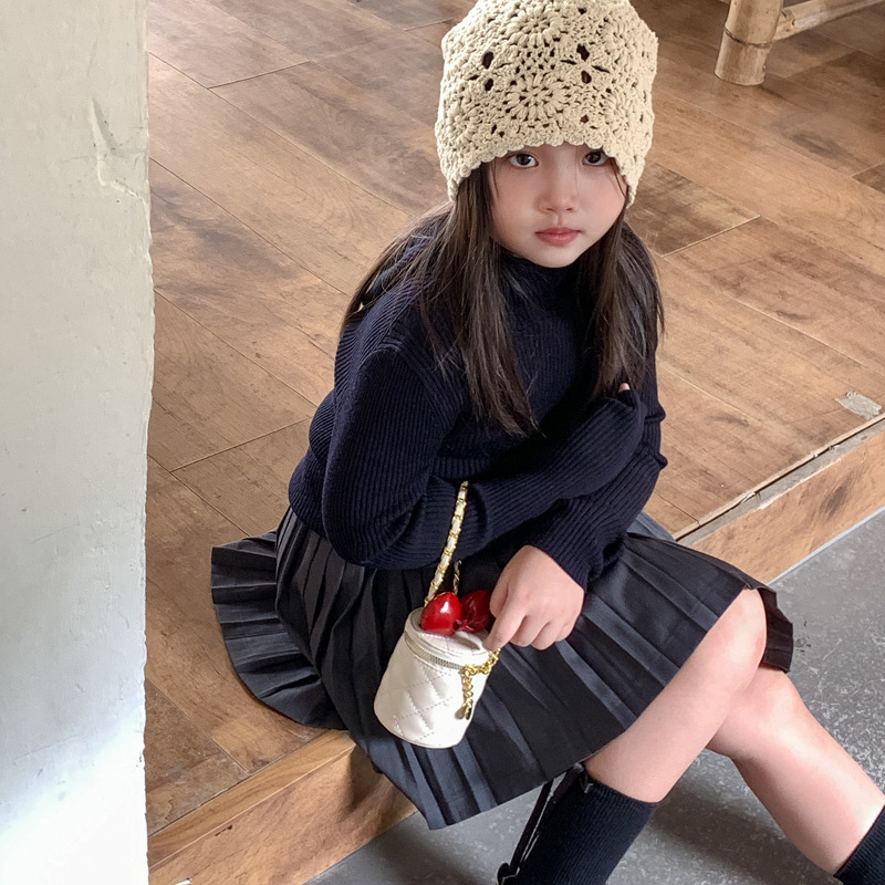 Bolsos de cubos para niños coreanos lindos arcos mini bolsos de hombro para bebés de estilo extranjero bolsos de cadena para hombres y mujeres