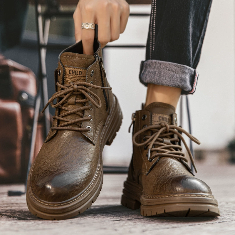 Зимний большой размер мужской бархат 2024 новый 45 сапоги Martin 46 высокая банда 47 British 48 повседневные 49 сапоги для мужчин