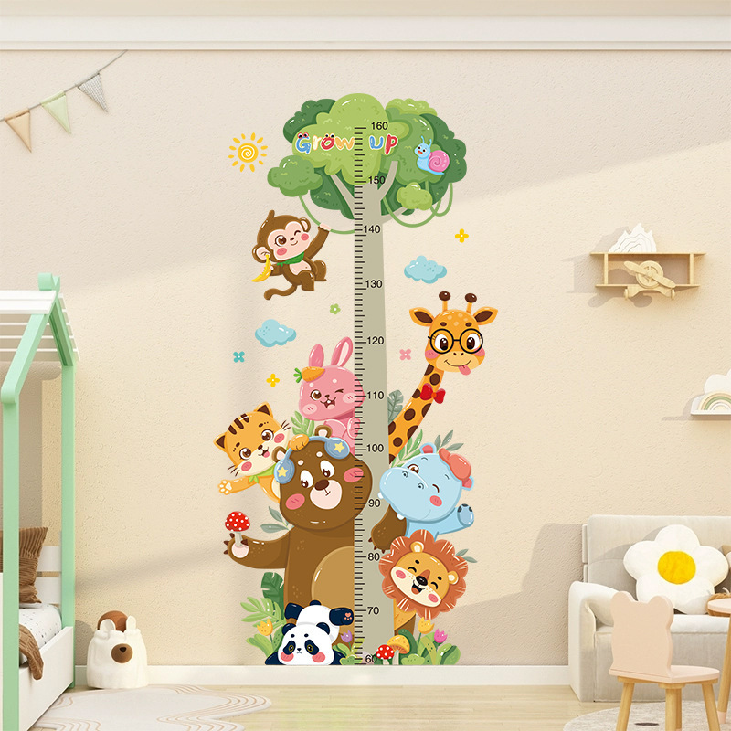Animal height stickers primary school classroom culture wall junior high school inspirational wall stickers training institutions custody class decoration