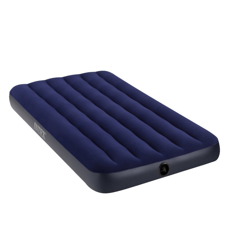 Colchón inflable Intex 64756 azul flocado, cama de camping, cama plegable, cama para siesta. image 6