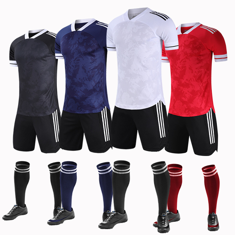 Conjunto de uniforme de fútbol, uniforme de equipo de entrenamiento de juegos de mesa ligero, personalización de uniforme de fútbol fino y transpirable del mismo estilo para adultos y niños